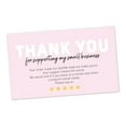 thumbnail image 1 of comerut 30Pcs Printed Thank You Cards Single Side Pink Thank You Notes Wedding Bridal Gift Baby Shower Business Graduation Cards, 1 of 8