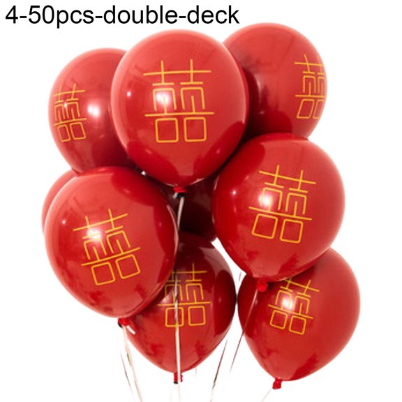 comerut 50/100Pcs Round Heart Shape Balloon Latex Wedding Proposal Valentine Room Decor