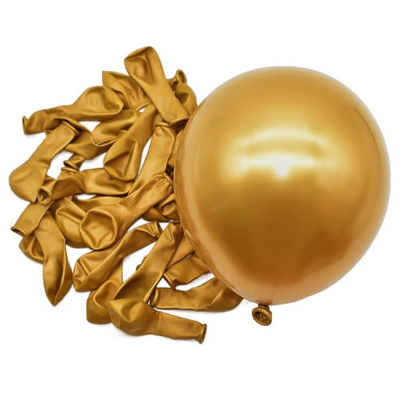 comerut 50Pcs 5 Inches Metallic Balloon Shiny Multi-colors Thicker Leakproof Anti-burst Scene Layout Tear-resistant Wedding Party Decor Latex Balloon for Indoor