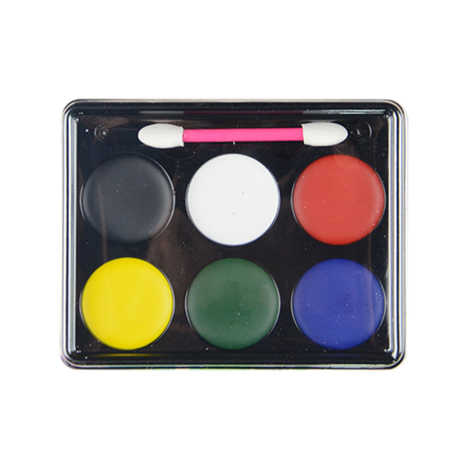 comerut 6Color Face Paint Palette Red White Blue Black Green Yellow