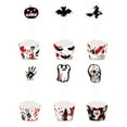 thumbnail image 1 of comerut 6 Sets Cupcake Toppers Insert And Paper Cups Halloween Theme Printing Cupcake Picks Create Atmosphere Food Grade Halloween Party Cake Decorations Supplies, 1 of 8