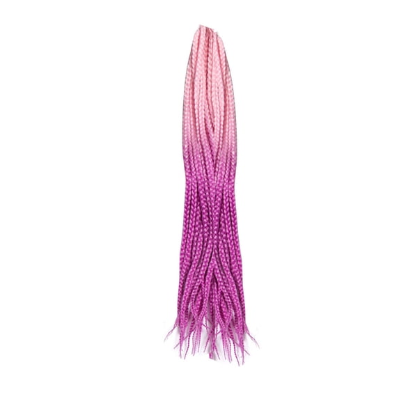 comerut 60cm Hair Extension Women Braided Color Block Wig for Club