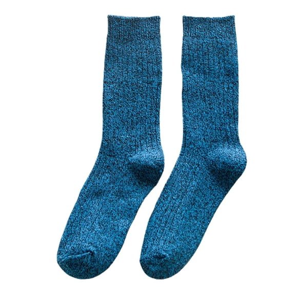 comerut Autumn Winter Warm Unisex Solid Color Elastic Breathable Middle Tube Crew Socks