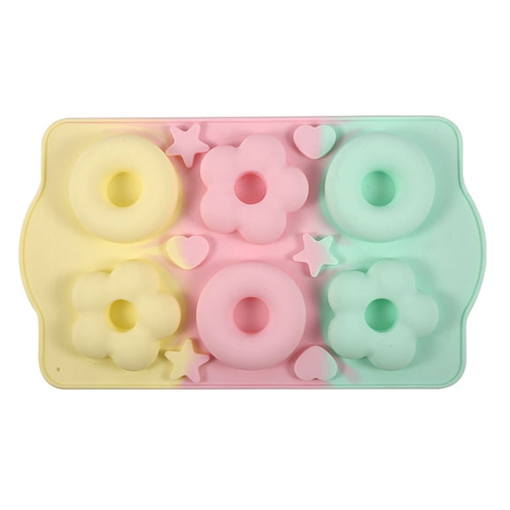 comerut Baking Mold Strawberry Pineapple Doughnut Food Grade Easy Release DIY Cake Decorating Tool Reusable Chocolate Candy Silicone Mould Kitchen Gadgets