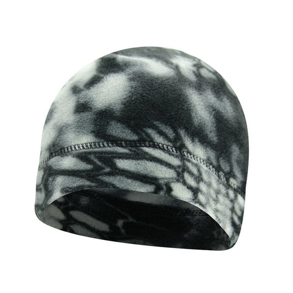 comerut Beanie Cap Good Stretchy Fine Texture Comfortable Touch Sweat-absorbent Windproof Keep Warm One Size Adult Men Women Winter Camouflage Beanie for Daily
