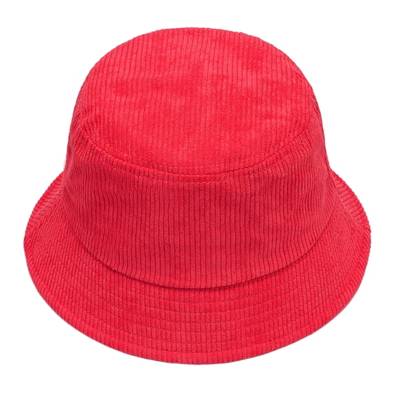comerut Bucket Hat Folding Plain Low Profile Solid Color Casual Keep Warm Corduroy Winter Thermal Men Women Fisherman Cap for Outdoor