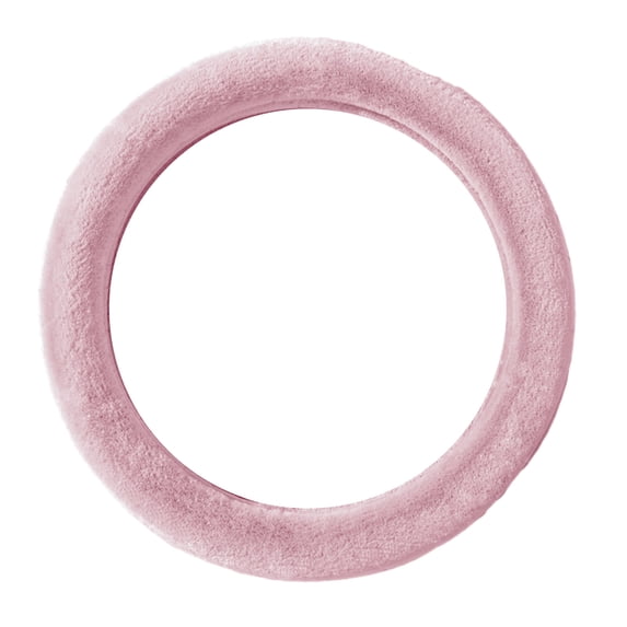 comerut Car Plush Steering Wheel Cover Soft Fuzzy Anti Slip Fall Winter Warm Solid Color Universal 38CM Auto Steering Wheel Protector Car Interior Accessories