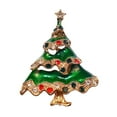 thumbnail image 1 of comerut Christmas Brooch Rhinestone Festive Christmas Tree Bell Wreath Snowman Shape Clothes Jewelry New Year Gift Sweater Coat Hat Decoration Clothes Pin, 1 of 8