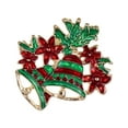 thumbnail image 1 of comerut Christmas Brooch Rhinestone Festive Christmas Tree Bell Wreath Snowman Shape Clothes Jewelry New Year Gift Sweater Coat Hat Decoration Clothes Pin, 1 of 8