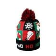 thumbnail image 1 of comerut Christmas Elk Santa Hat Spread Joy Warmth Festive Men Women Knitted Cartoon Lovely Beautiful Winter Hat, 1 of 7