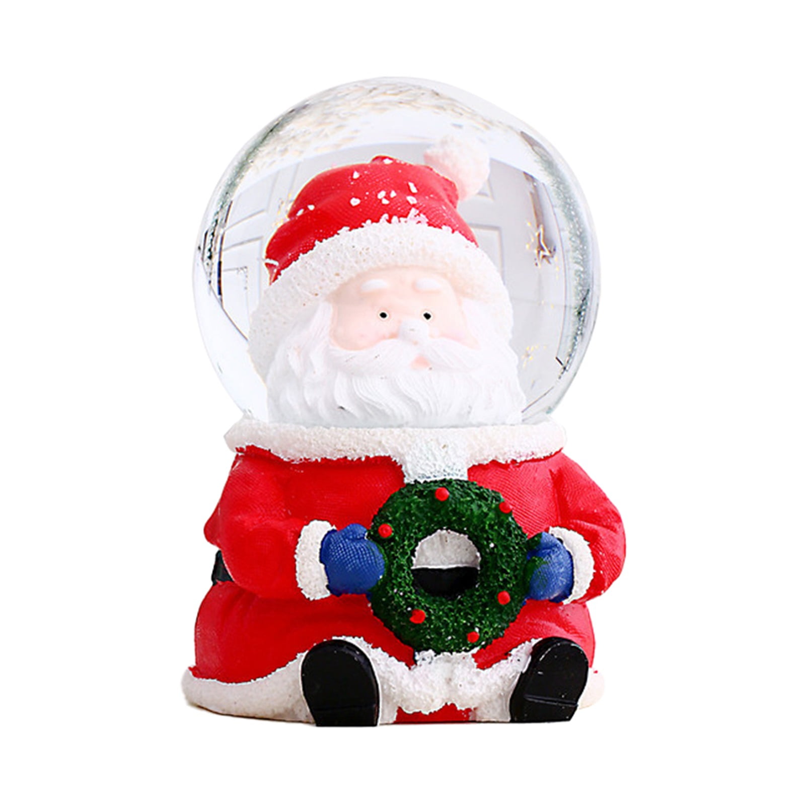 comerut Christmas Snow Globe Exquisite Cute Glass Resin Santa Claus
