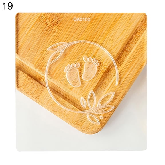 comerut Cookie Cutter Non Stick Easy to Demold Plastic Gratitude Pregnant DIY Fondant Embosser Mold for Mother's Day