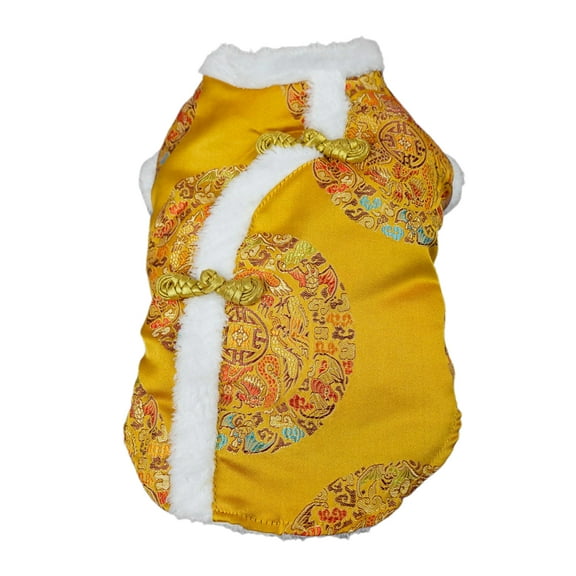 comerut Dog Tang Suit Comfortable Winter Warm Pet Clothing New Year Tang Style Dog Cotton Vest Pet Supplies