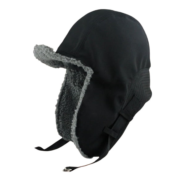 comerut Ear Flap Hat Wide Brim Thicken Windproof Ear Protection Pilot Hat Keep Warm Solid Color Russian Hat Couple Autumn Winter Hat Unisex Accessories