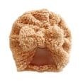 thumbnail image 1 of comerut Fall Winter Baby Hat Cute Knot Bowknot Super Soft Faux Lambswool Thickened Warm Solid Color Infant Newborn Boy Girls Beanie Cap, 1 of 8