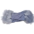 thumbnail image 1 of comerut Fashion Women Faux Rabbit Fur Hand Wrist Warmer Winter Fingerless Knitted Gloves, 1 of 6