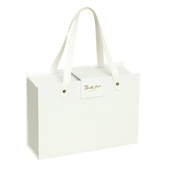 comerut Flap Folding Box Hidden Magnetic Closure with Durable Handle Rectangular Handheld Tanabata Gift Box