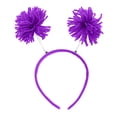 thumbnail image 1 of comerut Fur Ball Decor Headband Girl Funny Headband Fluffy Ball Hairband Halloween Christmas Birthday Party Hair Accessories, 1 of 7