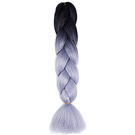 comerut Gradient Color Wig Women Fashion Braided Hair Extension for Club