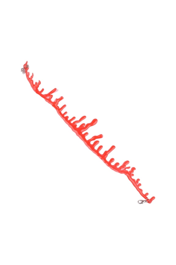 Halloween Collar Adjustable Chain Horror Bright Red Fake Bleeding Drip Joker Choker Costume Necklaces Ghost Festival Haunted House Party Accessories