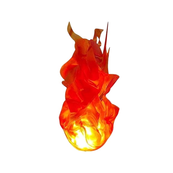 comerut Halloween Floating Fireball Artificial Fake Flame Floating LED Ball Prop Illuminated Fireball Decor Halloween Decoration