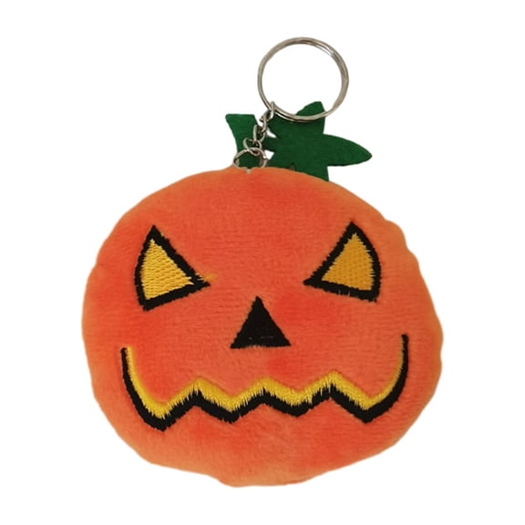 comerut Halloween Pumpkin Keychain Plush Pendant Cute Stuffed Doll Keychring Charms Mini Funny Pumpkin Plush Toy Backpack Decoration Halloween Gift