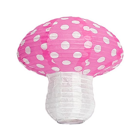 comerut Hanging Lantern Mushroom Shaped Collapsible Paper Bridal Shower Lantern Decorations Party Decor