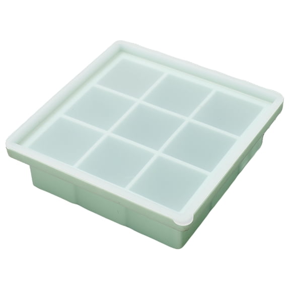 comerut Ice Cube Mold Safe Scentless Flexible 9/15 Grids Food Grade Silicone Ice Cube Plate for Home