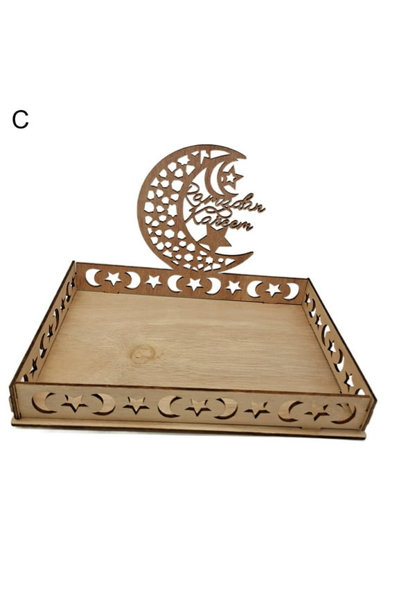 Jewelry Dish Unpainted Moon Design Wood Table Centerpieces Trinket Dish Wedding Decor