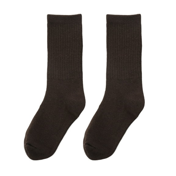 comerut Kids Girl Boy Solid Color Stretchy Soft Warm Breathable Middle Tube Crew Socks