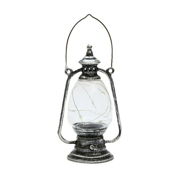 comerut LED Lantern Battery Operated Warm Light Power Saving Waterproof with Handle Nostalgic Atmosphere High Brightness Retro Style Portable Night Lamp for Christmas