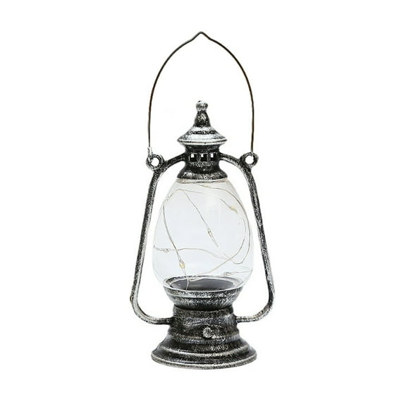 comerut LED Lantern Battery Operated Warm Light Power Saving Waterproof with Handle Nostalgic Atmosphere High Brightness Retro Style Portable Night Lamp for Christmas