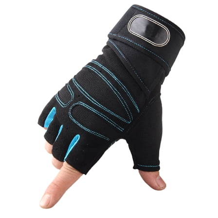 comerut Men Sports Fitness Equipment Outdoor Cycling Breathable Mesh Half Finger Gloves