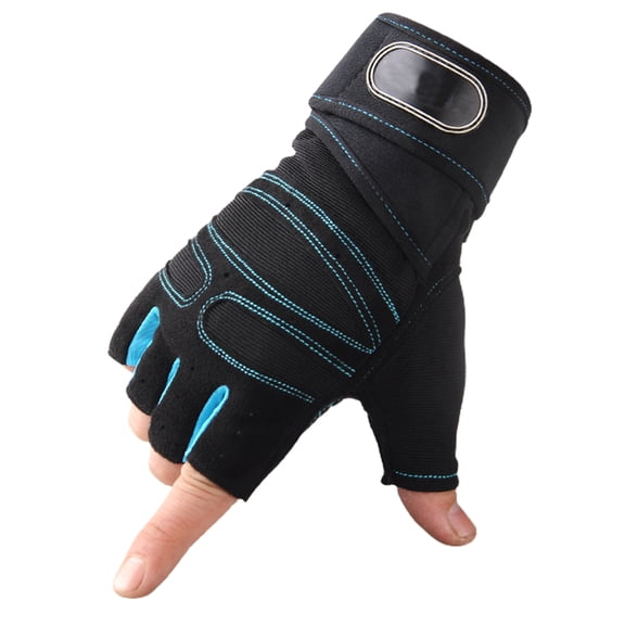 comerut Men Sports Fitness Equipment Outdoor Cycling Breathable Mesh Half Finger Gloves