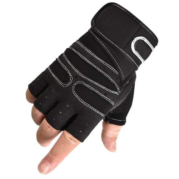 comerut Men Sports Fitness Equipment Outdoor Cycling Breathable Mesh Half Finger Gloves
