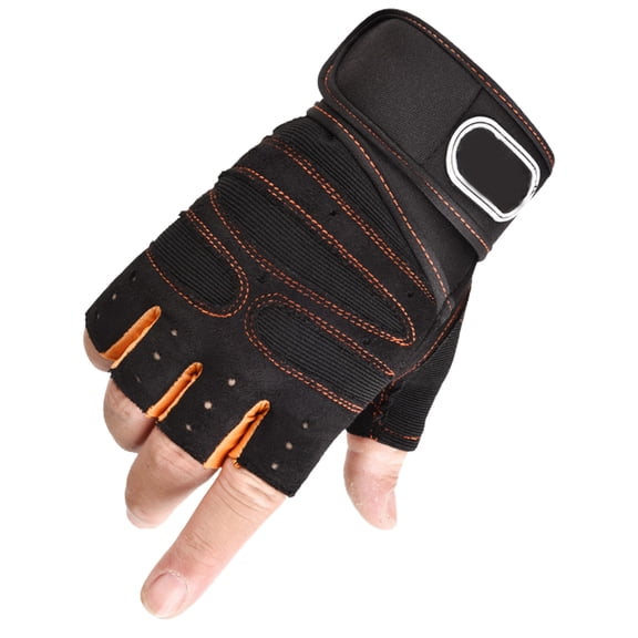 comerut Men Sports Fitness Equipment Outdoor Cycling Breathable Mesh Half Finger Gloves