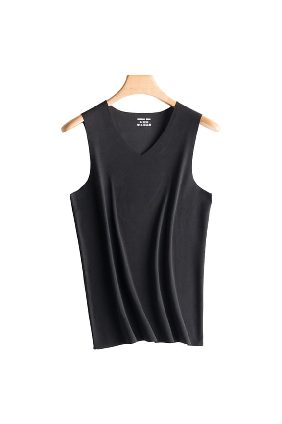 Men's Winter Thermal Vest Seamless Slim Velvet Padded Sleeveless Bottoming Shirt Thermo Warmer Underwear