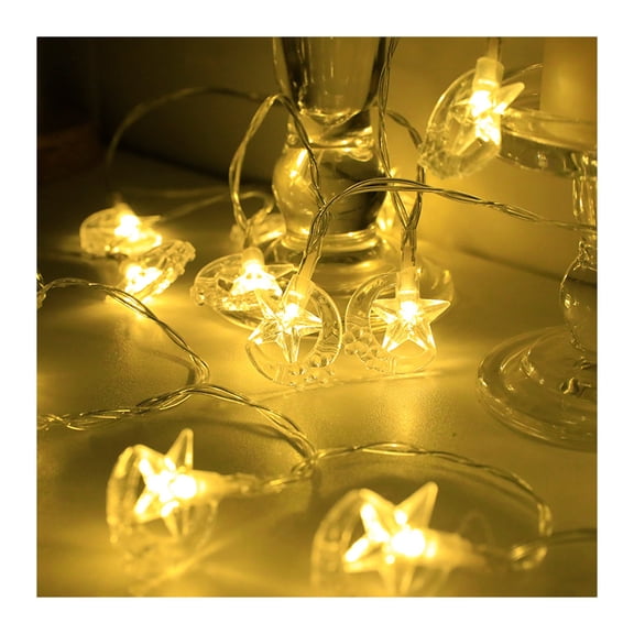 comerut Moon String Light Exquisite Romantic Attractive Holiday Hanging Light String Moon Star Lamp Home Decor