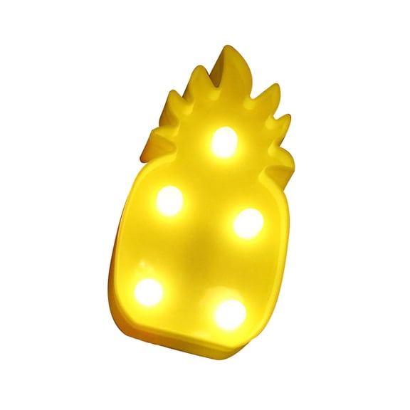 comerut Night Light 3D Pineapple Shape Christmas Decor Cactus Flamingo Cartoon Light for Home