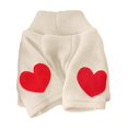 thumbnail image 1 of comerut Pet Pullover Fashionable Love Pattern Dog Shirt Comfortable Warm Cat Two-Legged Clothing Pet Supplies, 1 of 8
