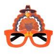 thumbnail image 1 of comerut Thanksgiving Glasses Frame Exquisite Turkey Pumpkin Pattern Eyeglasses Frame for Festivals Parties Decor, 1 of 8