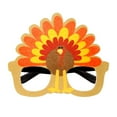 thumbnail image 1 of comerut Thanksgiving Glasses Frame Exquisite Turkey Pumpkin Pattern Eyeglasses Frame for Festivals Parties Decor, 1 of 8