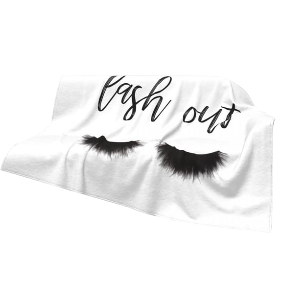 comerut Thermal Bed Cover Hairy Stylish Soft Skin-touch Multipurpose Keep Warm Comfortable Eyelash Knitted Throw Blanket for Travel