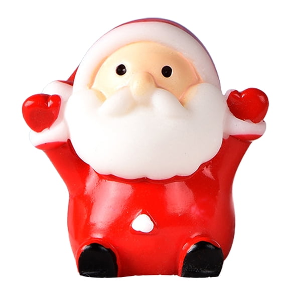 comerut Vivid Christmas Figurines Festal Colorfast Xmas Decorative Resin Miniatures Desktop Decor