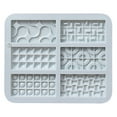 comerut Waffle Mold Food Grade Nonsticky Silicone 6 Different Shapes