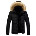 thumbnail image 1 of comerut Winter Down Coat Extra Thick Highly Warm Padded High Collar Men Jacket for Outdoor, 1 of 8