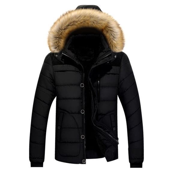 comerut Winter Down Coat Extra Thick Highly Warm Padded High Collar Men Jacket for Outdoor