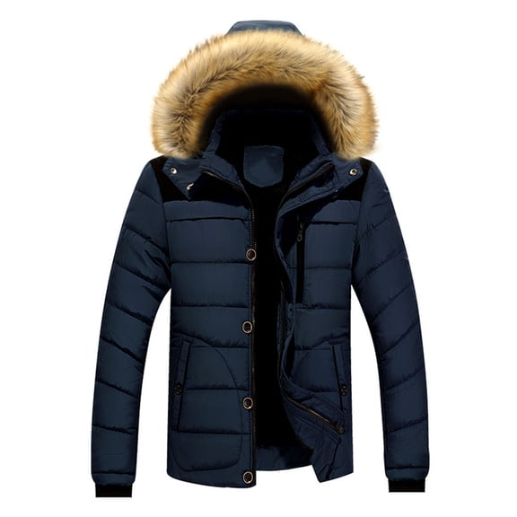 comerut Winter Down Coat Extra Thick Highly Warm Padded High Collar Men Jacket for Outdoor