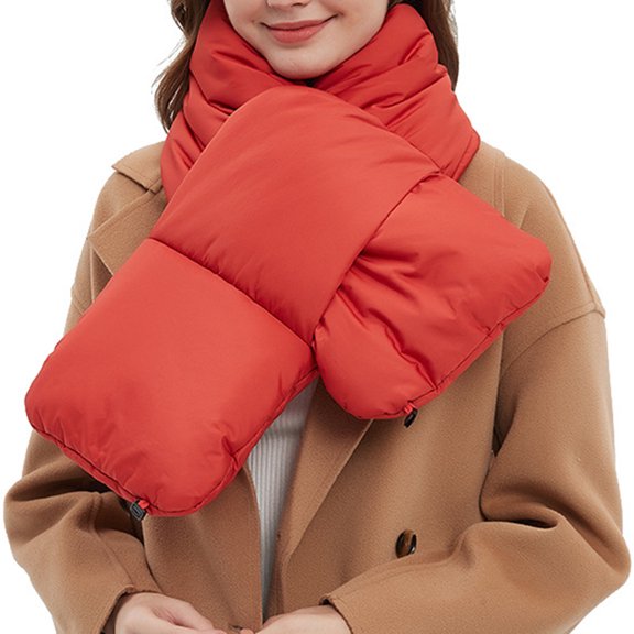 comerut Winter Electric Heating Scarf Unisex Thick Neck Protection Three Gear Temperature Adjustment Windproof Cold-resistant Smooth Solid Color Cross Neck Warmer Neck Cover Neck Wrap