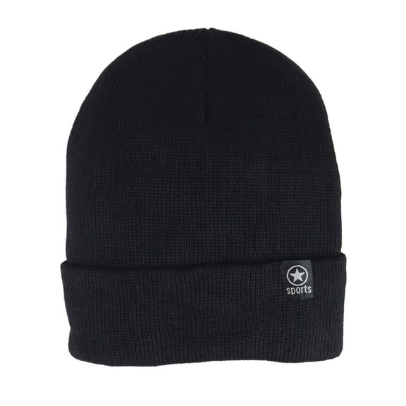 comerut Winter Knitted Hat Striped Color Matching Thick Elastic Warm Soft Windproof Soft Anti-slip Cold Resistant Men Outdoor Skiing Cap Beanie